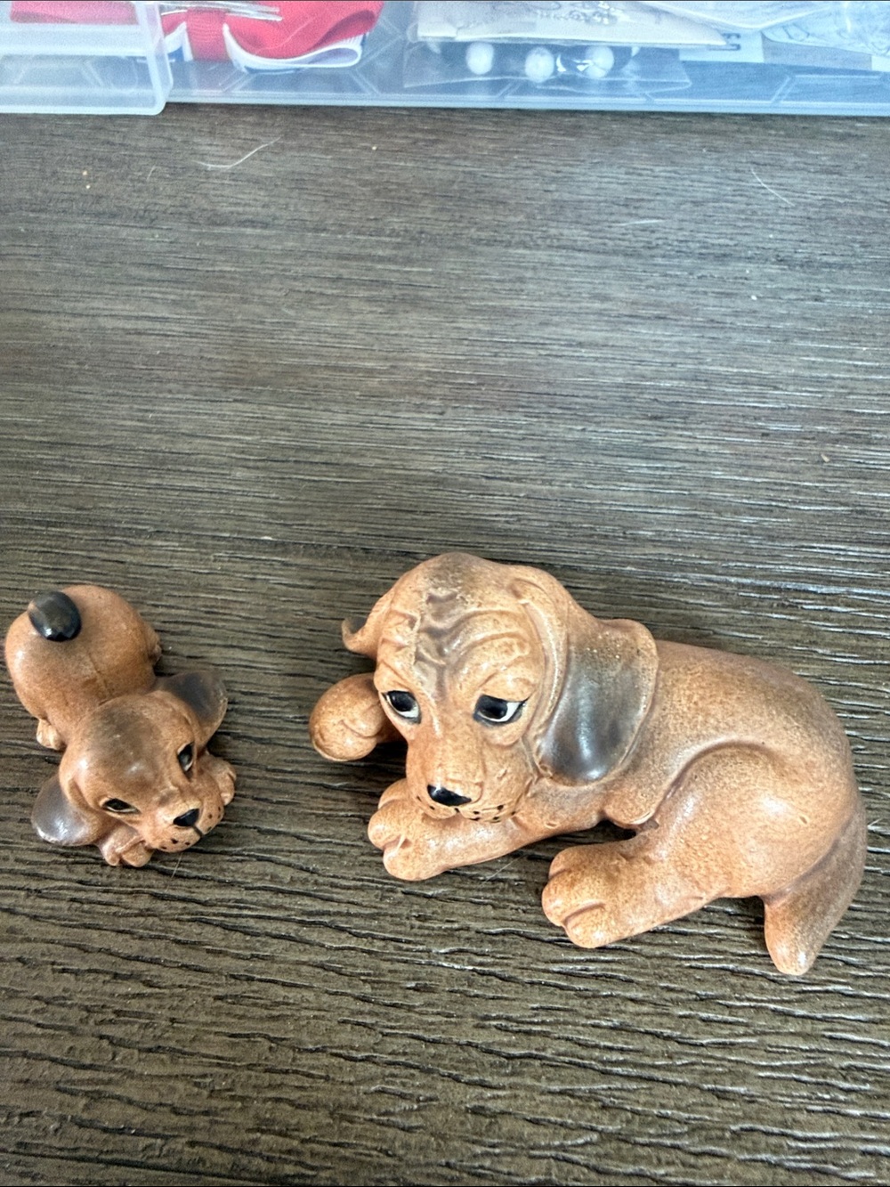 Ceramic basset hound dogs